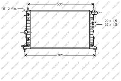 Radiator, engine cooling (OP052R003)