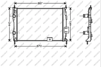 Radiator, engine cooling (DS710R002)