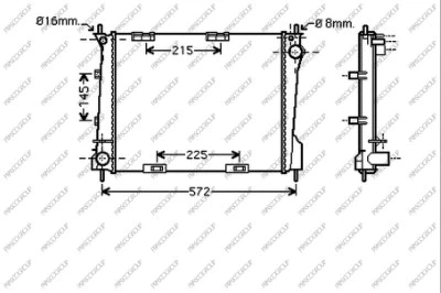 Radiator, engine cooling (RN325R003)