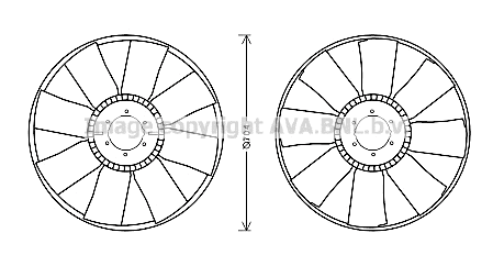 Fan Wheel, engine cooling (DFB064)