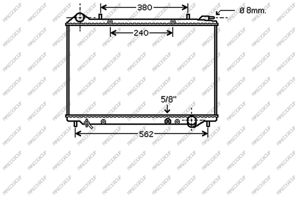 Radiator, engine cooling (OP860R005)