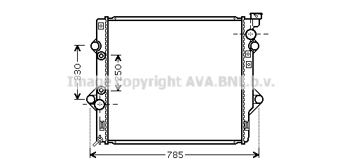 Radiator, engine cooling (TO2367)