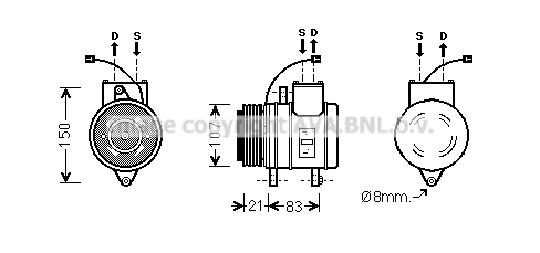 Compressor, air conditioning (DWK041)