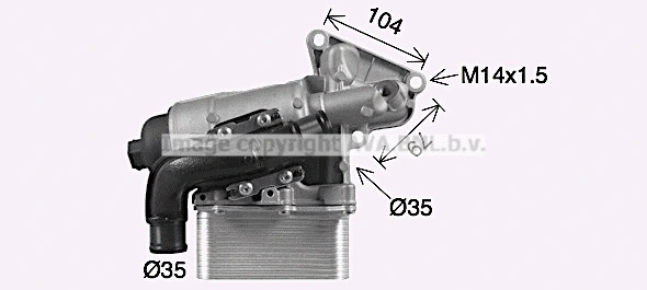 Oil Cooler, engine oil (OL3710H)