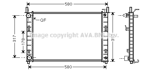 Radiator, engine cooling (FDA2324)