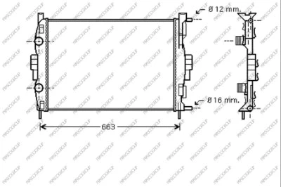 Radiator, engine cooling (RN032R005)
