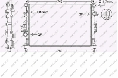Radiator, engine cooling (FD804R001)