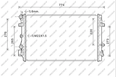 Radiator, engine cooling (AD120R007)