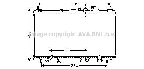 Radiator, engine cooling (HD2205)