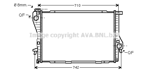Radiator, engine cooling (BWA2235)