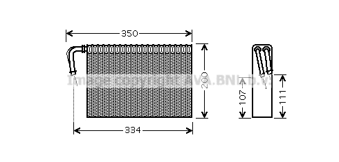 Evaporator, air conditioning (BWV305)
