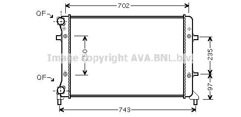 Radiator, engine cooling (VN2204)