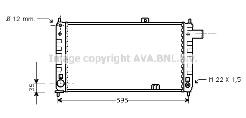 Radiator, engine cooling (OL2048)