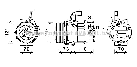 Compressor, air conditioning (VNAK375)