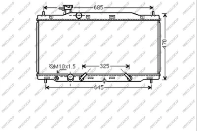 Radiator, engine cooling (HD828R004)