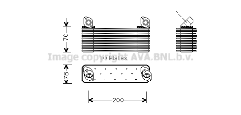 Oil Cooler, engine oil (ME3001)