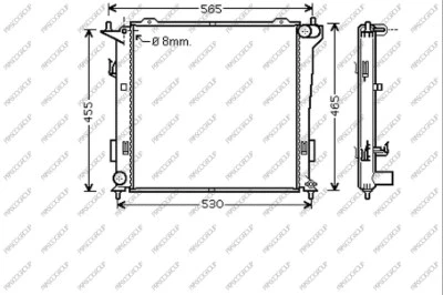 Radiator, engine cooling (HN040R003)