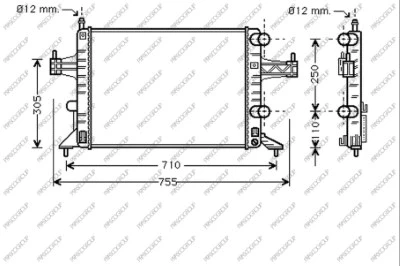 Radiator, engine cooling (OP030R001)