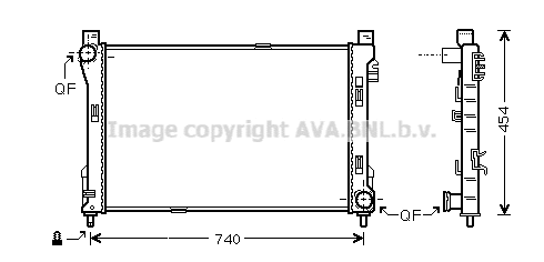 Radiator, engine cooling (MS2288)