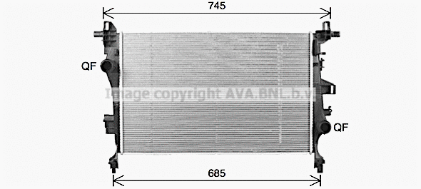 Radiator, engine cooling (FT2468)