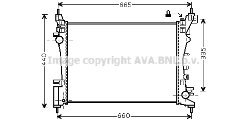 Radiator, engine cooling (OL2574)
