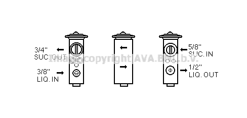 Expansion Valve, air conditioning (JD1029)
