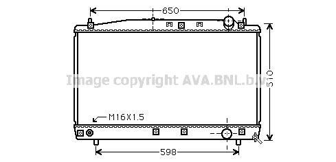 Radiator, engine cooling (TO2366)