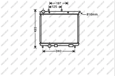 Radiator, engine cooling (CI304R003)