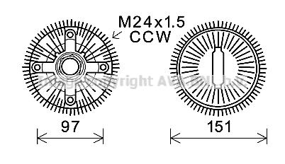 Clutch, radiator fan (BWC392)