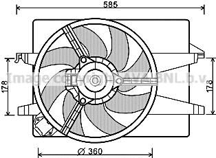 Fan, engine cooling (FD7552)
