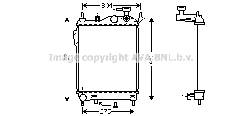 Radiator, engine cooling (HYA2099)
