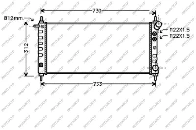 Radiator, engine cooling (OP028R007)