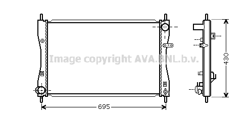 Radiator, engine cooling (MT2174)