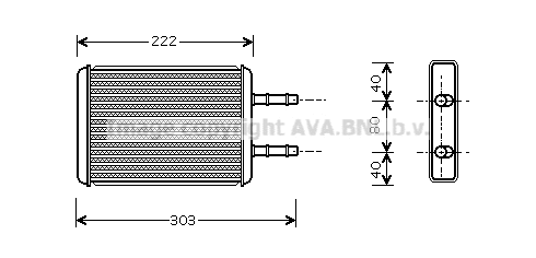 Heat Exchanger, interior heating (FD6355)