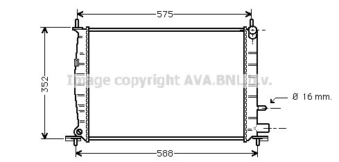 Radiator, engine cooling (FD2220)