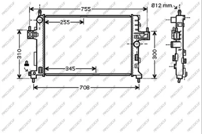 Radiator, engine cooling (OP032R002)