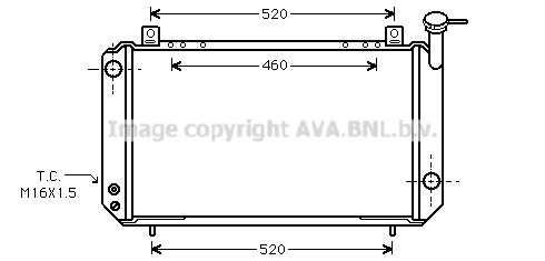Radiator, engine cooling (DN2047)