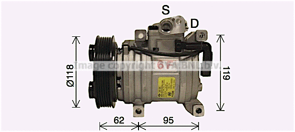 Compressor, air conditioning (KAK298)