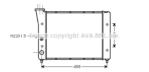 Radiator, engine cooling (VN2083)