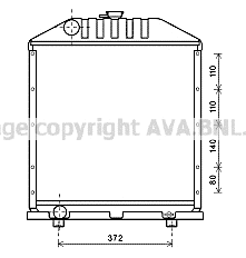 Radiator, engine cooling (FT2425)