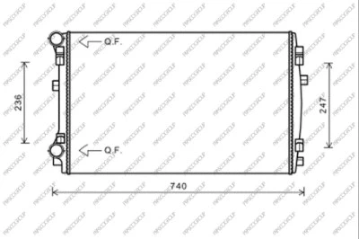 Radiator, engine cooling (AD324R002)
