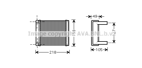 Heat Exchanger, interior heating (MSA6385)