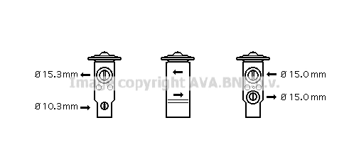 Expansion Valve, air conditioning (TO1070)