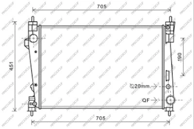 Radiator, engine cooling (AA344R005)