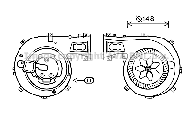 Electric Motor, interior blower (OL8630)