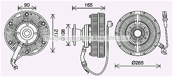 Clutch, radiator fan (MNC094)