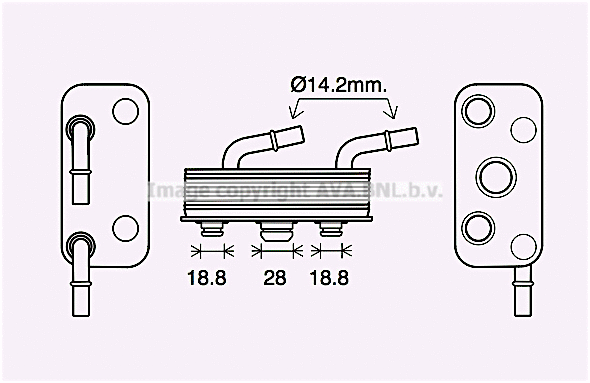 Oil Cooler, automatic transmission (BW3559)