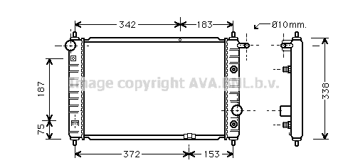 Radiator, engine cooling (DWA2008)