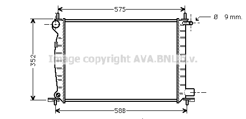 Radiator, engine cooling (FD2224)