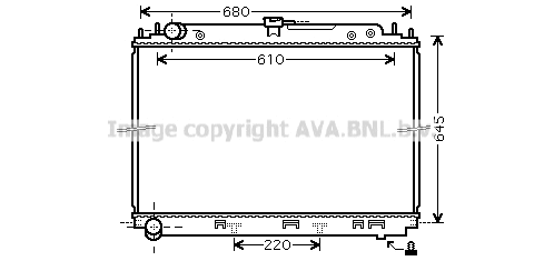 Radiator, engine cooling (DN2296)